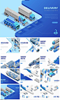 11款2.5D物流快递运输贸易插画EPS素材2020516 - 设计素材 - 比图素材网