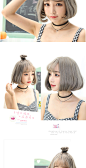 假发女短发bobo头空气刘海逼真奶奶灰丸子韩国假发套梨花头短卷发-tmall.com天猫