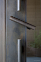 Custom Steel Handle and lockset, DUST architecture in collaboration with Refractory Studio.: 