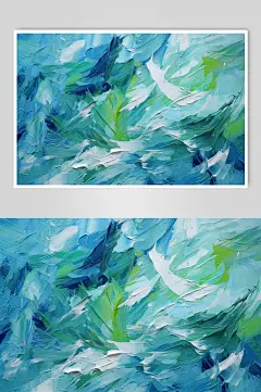 AI数字艺术抽象手绘油画风肌理插画