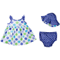 Amazon.com: Gerber Baby Girls' Sundress, Bloomer and Hat Set: Clothing