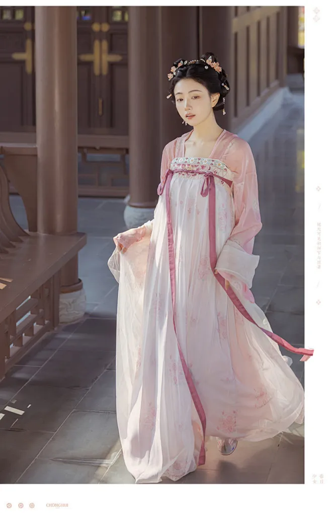【重回汉唐花未眠】正品原创唐制齐胸襦裙春日汉服女款夏季姐妹装-tmall.com天猫-花瓣网