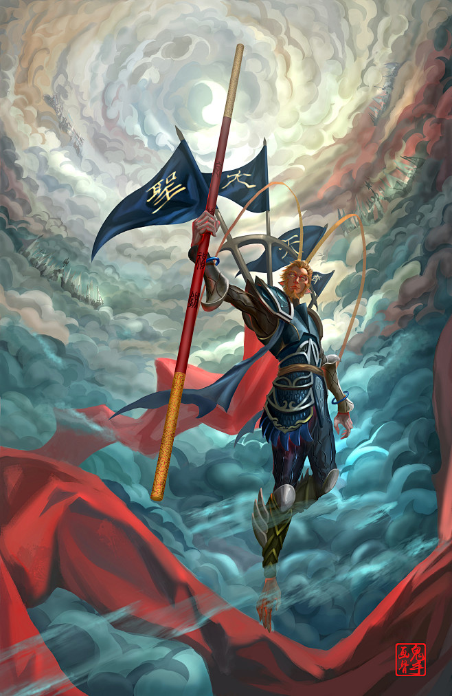 齐天大圣孙悟空西游记我心中的悟空传原画插画