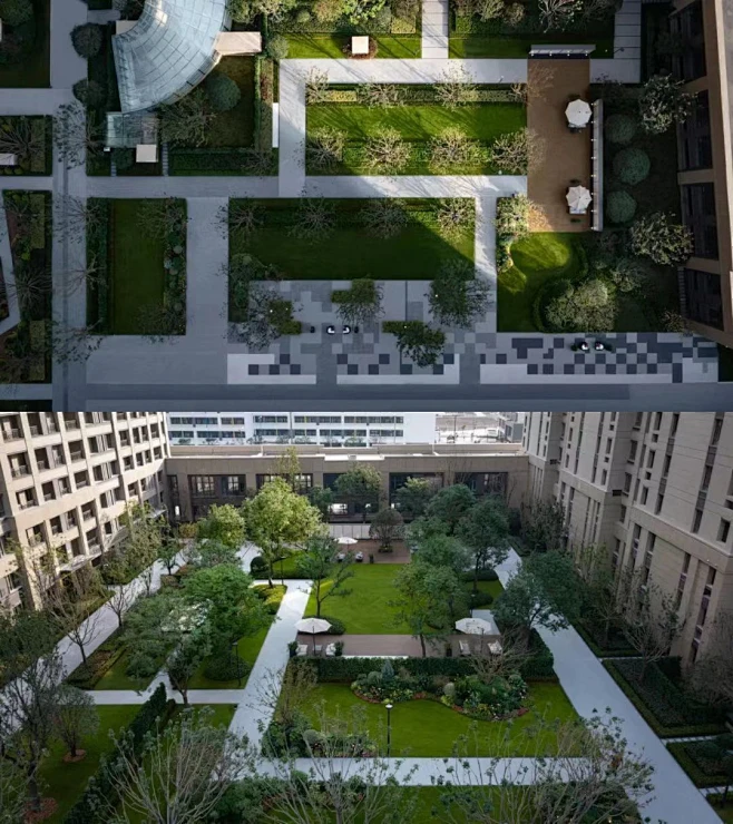 融创中央学府 园区 林下空间为城市精英打造了一处精神世界的放松地，设计上对话学院派拥抱自我、自由开放的精神特质，打造与自然共鸣的生活休闲空间 ...