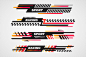 Gradient car decal sticker collection