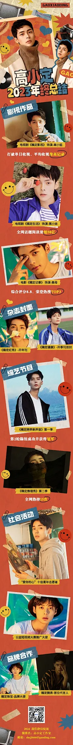 综艺风粉丝应援明星年终商务奖项总结长图