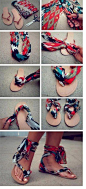 DIY scarf sandals. these are happening, asap!