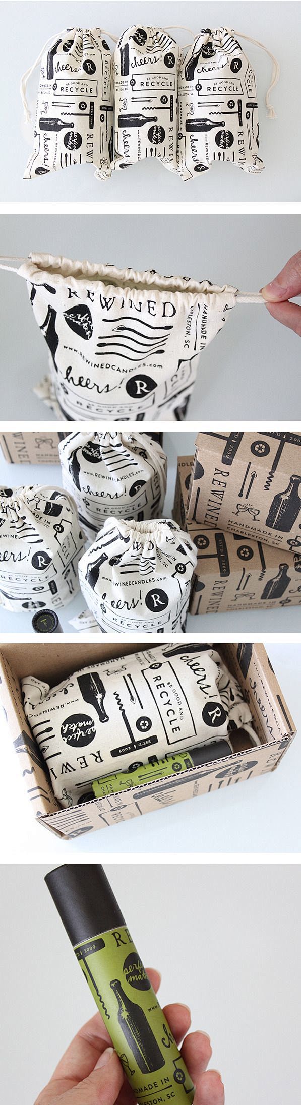 Rewined packaging by...