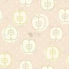 苹果&圆点图案
