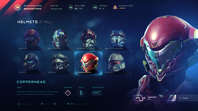 Halo 5 UI Concepts, ...