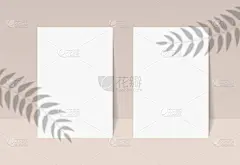 贺卡,空的,阴影,植物,绘画插图,纸,多层效果,空白的,叶子