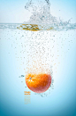 消散特效香橙气泡水珠视觉海报设计韩国素材 –  