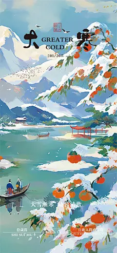 大寒节气海报