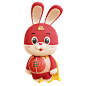 三维渲染中国农历传统新年卡通兔子3D插画_AL-60_3D-Character-Chinese-Rabbit-Superman-Pose