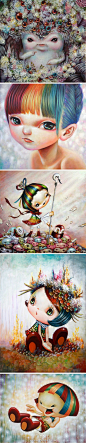 上野阳介 插画作品 上野阳介(Yosuke Ueno)，日本插画师，16岁发表了自己的个人展，其插画风格便在日本逐渐崛起，他的作品可爱、逗趣、好玩，而且也带有浓厚的超现实主义色彩。主页：http://t.cn/zOyDul4