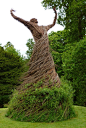 A Swirling Willow Figure Rises from the Grounds of Shambellie House in Scotland trees sculpture plants gardening 