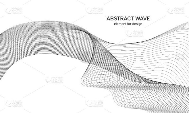 Abstract wave element for design. Digital frequenc
