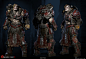 Swarm Speaker - Gears of war 4, Heber Alvarado : This is one of the enemies you fight in Gears 4.
There is some nods in here to the old games (boomer shield, hunter armor pieces etc)
The crystals use a custom shader made by our awesome tech artist Brad Sw