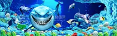 海底鲨鱼  - 源文件下载【酷图网】海底世界,海底世界背景,梦幻海洋,梦幻海底世界,高清,超大,海洋世界,海底摄影,奇幻海底世界,唯美海底世界,海洋生物,鲨鱼,海豚,海底珊瑚,壁纸,大型高清海底,3D海底世界,海洋素材,海底世界壁画,海底世界壁纸,3D全景壁画,全景壁纸,立体画,海底生物,海洋节,