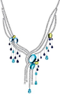 Cabochon Fall necklace from the Harry Winston Water collection. Via The Jewellery Editor.