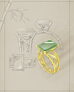 珠宝设计师Forest采集到珠宝设计手绘Jewellery Illustration