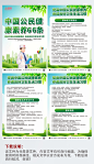 创意绿色中国公民健康素养系列海报-众图网