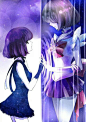 #美少女战士#♡无水印梦幻少女头像♡水手土星土萌萤，#满屏紫罗兰色#