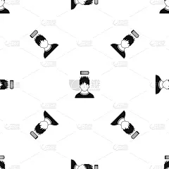 男人,式样,电池,低的,动物头,男商人,人,几何形状,黑色,覆盖