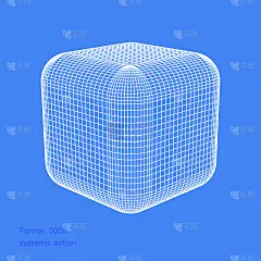 几何形状向量。图孤立在背景上。