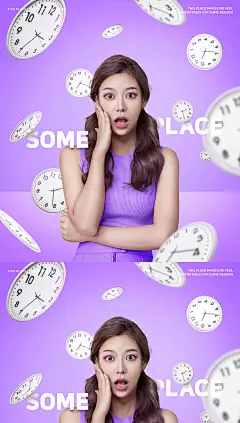 【乐分享】时尚彩色美女时钟英文人物海报PSD素材_平面素材_乐分享-设计共享素材平台 www.lfx20.com_2716111346