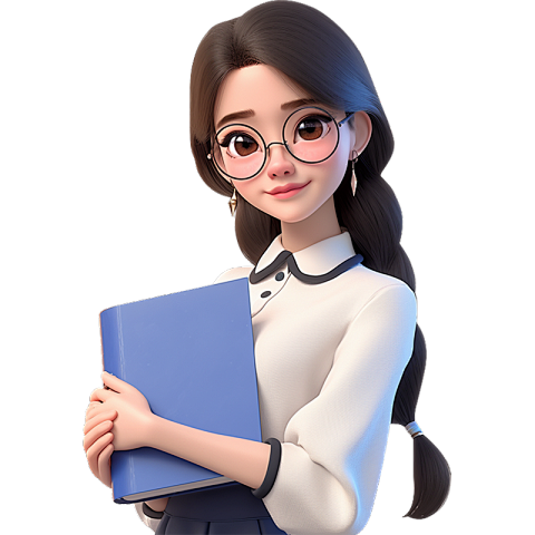 人物系列通用3D皮克斯商务女性卡通人物贴...