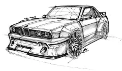 sketch sketchbook doodle Perspective freehand car design industrial design  hatching #Inktober #inktober2017