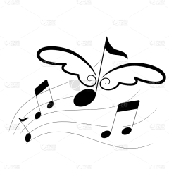 手绘-音符元素艺术时间贴纸-SVG7