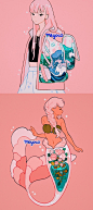 分享ins:meyo |粉粉的画风，少女感十足 ​​​​