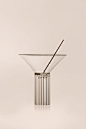 Agustina Bottoni models glassware on Milanese architecture : Argentinian designer Agustina Bottoni has created a trio of cocktail glasses that recall the form the design of a Milanese villa built in the 1930s.