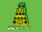 Sprite boombox speakers car logo ui design character photoshop illustrator vector illustration live from the label sprite max friedman illustration max friedman design max friedman