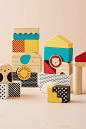 Slide View: 1: Animal Town Wooden Blocks Set