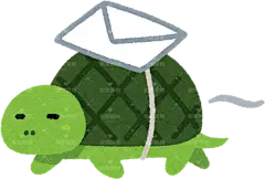 一只脚步缓慢的乌龟送邮件可爱小动物手绘png儿童插画免扣素材