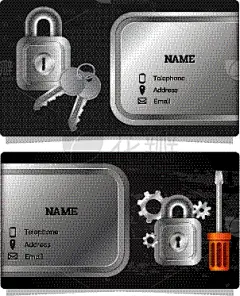 名片,钥匙,商务,安全,男人,锁眼,技术,图像,修理,锁