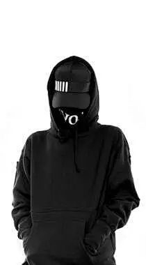 戴着黑色帽子，穿着黑色卫衣，不露脸的男生个性非主流壁纸图片