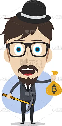 男人,比特币,卡通,化妆舞会服,分离着色,男孩,商务,人,部分