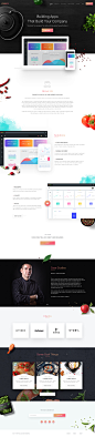 Food ordering app landing page