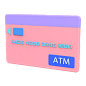 Atm 卡 3d 插图