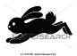 剪圖Clipart - 兔子, 跳躍, 符號. Fotosearch - 搜尋美工圖片、插圖壁畫、圖示和向量 EPS 圖像