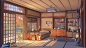 Room, Arseniy Chebynkin : Background created for "Love, Money, Rock’n’Roll" visual novel game.