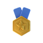 Gold Medal 3D Icon