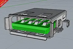 标准电脑USB和手机USB接口-Rhino 模型/作品-学犀牛中文网 -