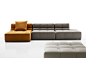 Modular sofa / contemporary / leather / fabric - TUFTY-TIME '15 - B&B Italia