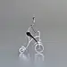 希腊设计师Myrto 纯银胸针 人物插画自行车 你愿意坐我单车上笑吗-淘宝网