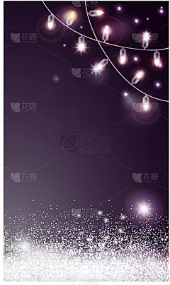 圣诞贺卡与雪和电子花环